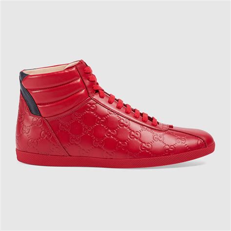 gucci metallic orange men basketball shoes|saks Gucci high tops.